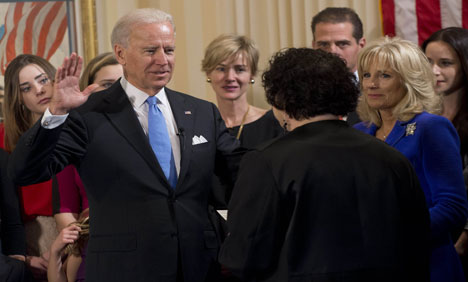 US Vice President Joe Biden sworn in
