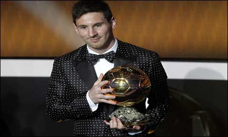 Messi wins Ballon d'Or for fourth time