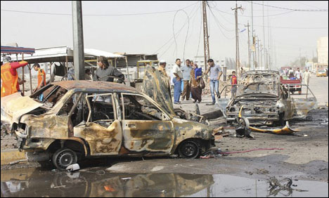  Five dead in car bombs north of Baghdad 