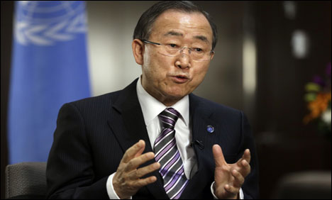  UN chief Ban Ki-moon calls for release of Egypt's Morsi 
