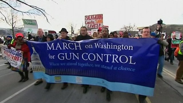 US gun debate: Washington rally for more gun control