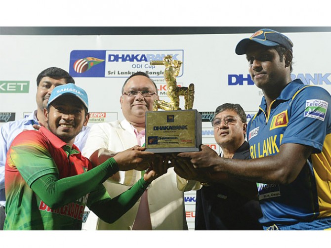 Bangladesh level Lanka ODI series