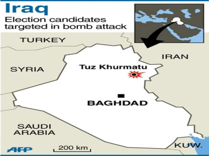 Bomb kills two Iraqi politicians