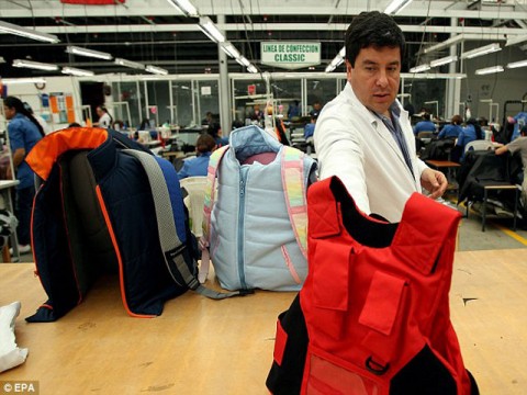 Colombia firm makes bullet-proof kid clothes