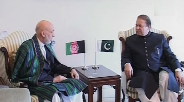 Nawaz, Karzai hold one-on-one meeting 