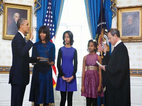 Obama, Biden take oath to officially begin 2nd term