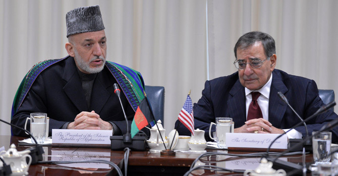 US will stand by Afghanistan, Panetta tells Karzai