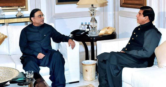 Zardari and Raja review situation