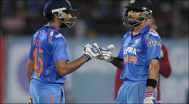 Kohli, Rohit help India beat West Indies in first ODI 