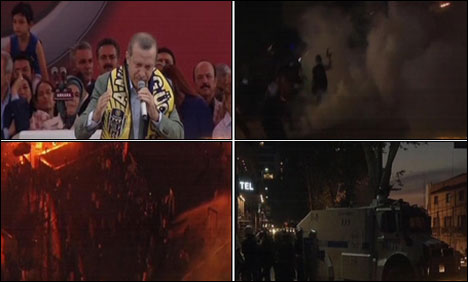 Turkey police storm protest park after PM ultimatum 