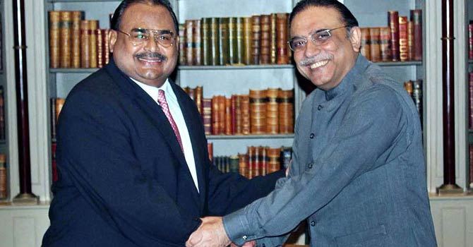 Altaf assures MQMâ€™s support to President Zardari